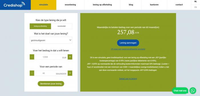 Simulatie van lening op afbetaling - online en eenvoudig