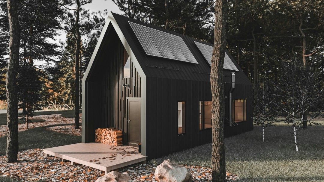 tiny house met grond te koop in België krediet via Credishop